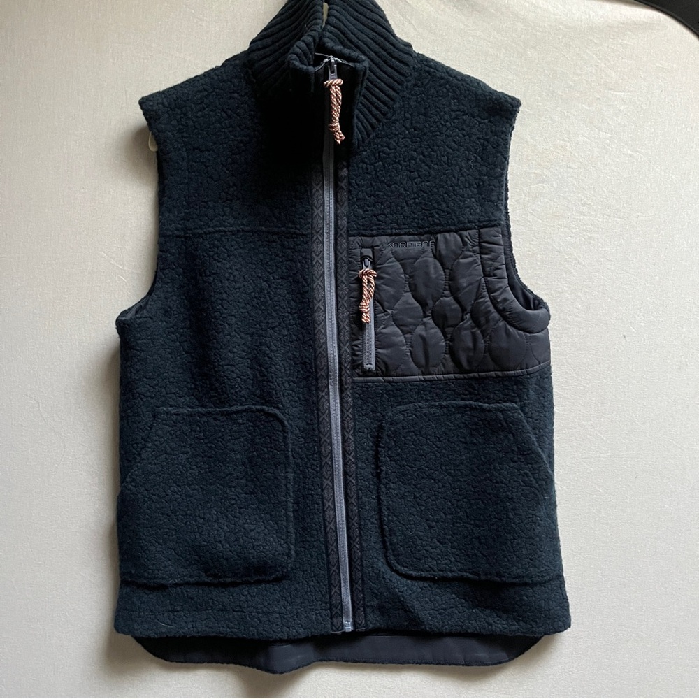 Kari Traa Voss Wool Sherpa Fleece Vest Women’s Large L Norway Design